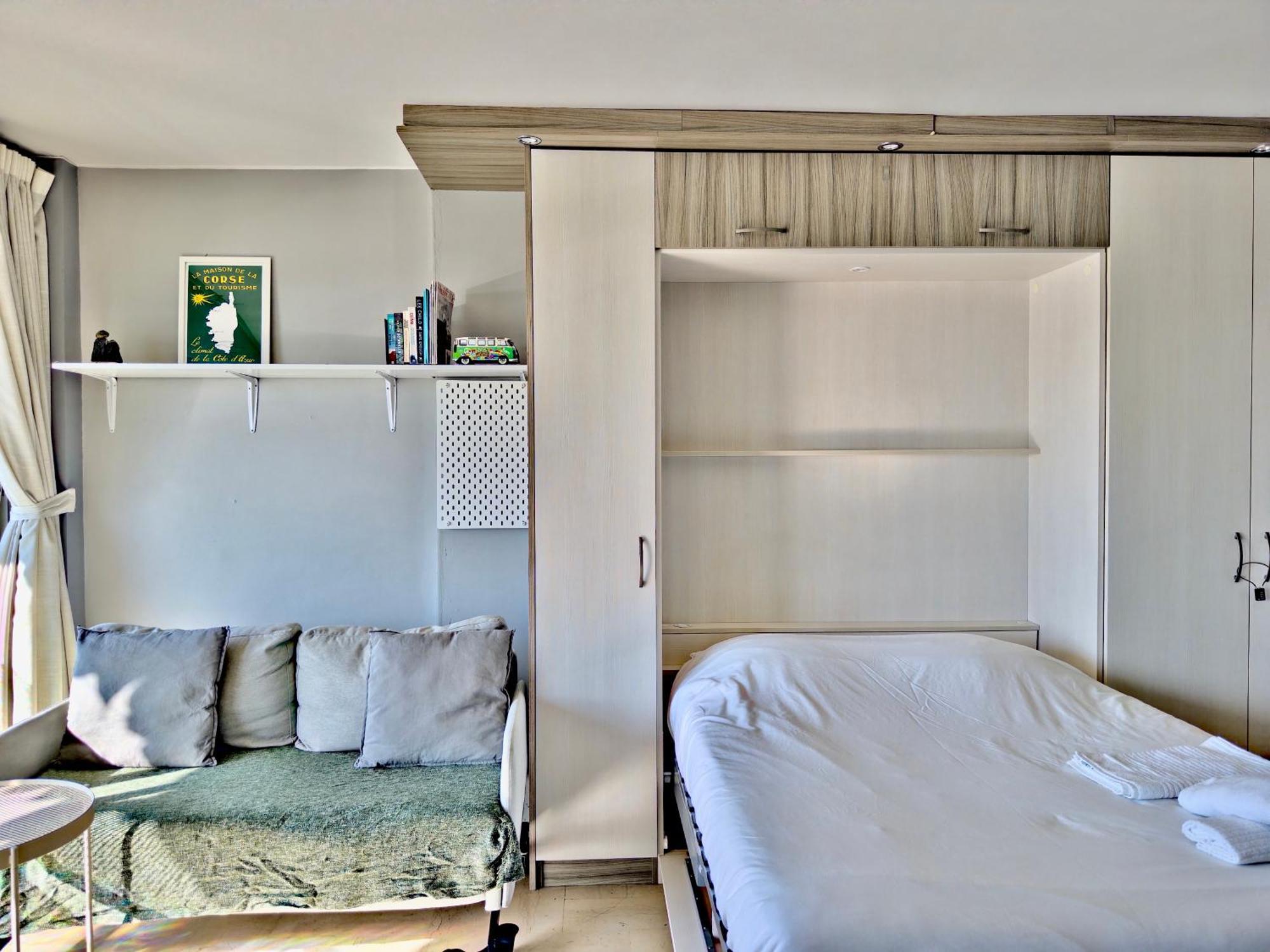 Panoramic Sea View Studio 24H Checkin Cagnes-sur-Mer Exterior photo